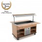 Buffet réfrigéré 6x GN 1/1, orme