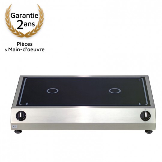 Réchaud à induction 2 zones 5.0kW large