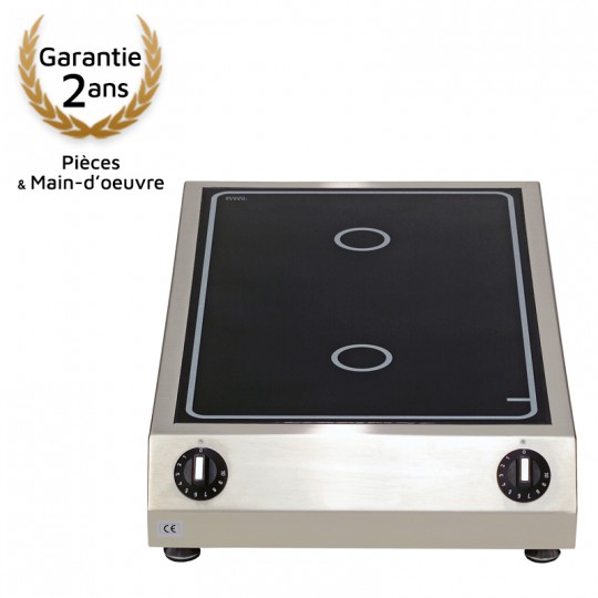 Réchaud à induction 2 zones 3.5kW étroit