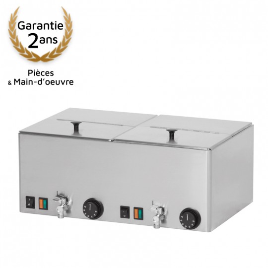 Chauffe-saucisses double avec robinet