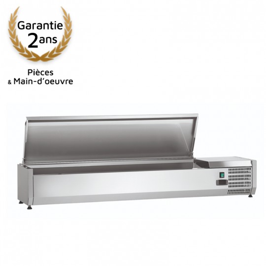 Présentoir avec couvercle - 7 x GN 1/4