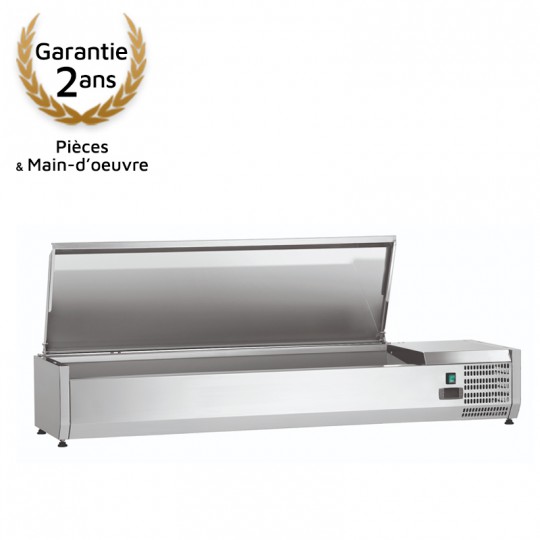 Présentoir av. couvercle 5xGN1/3+1xGN1/2