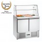 Saladette 900T2GL, 2 portes & vitrine