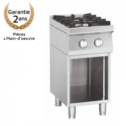 Fourneaux à gaz 2 feux vifs - ouvert