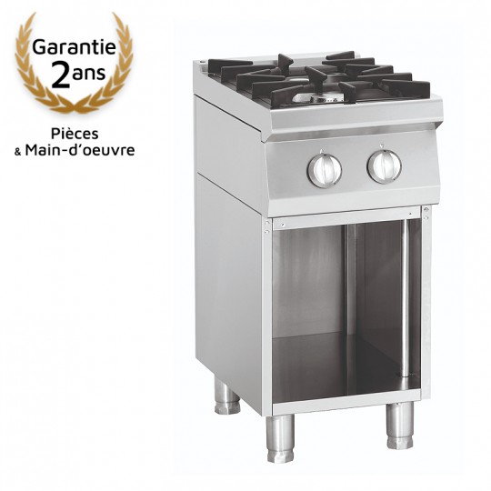 Fourneaux à gaz 2 feux vifs - ouvert