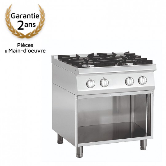 Fourneaux à gaz 4 feux vifs - ouvert