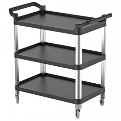 Chariot multiservice en plastique avec 3 niveaux, 520x960 mm