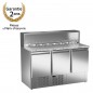 Saladette pizzaïolo 1400, 3 portes