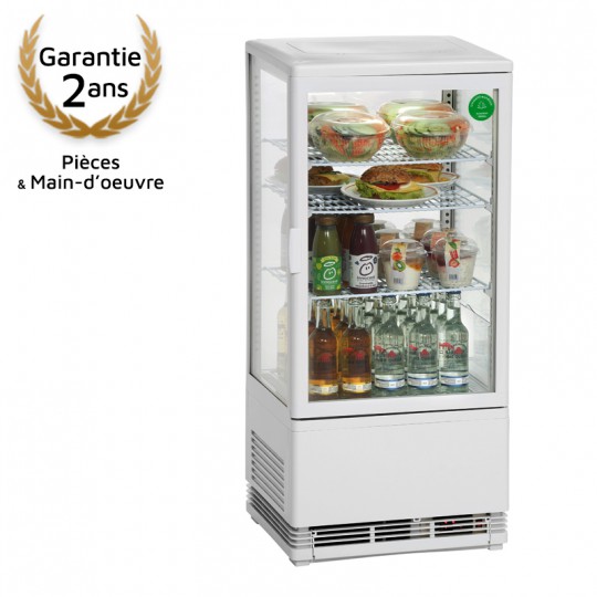Mini vitrine réfrigérée 78l, blanche